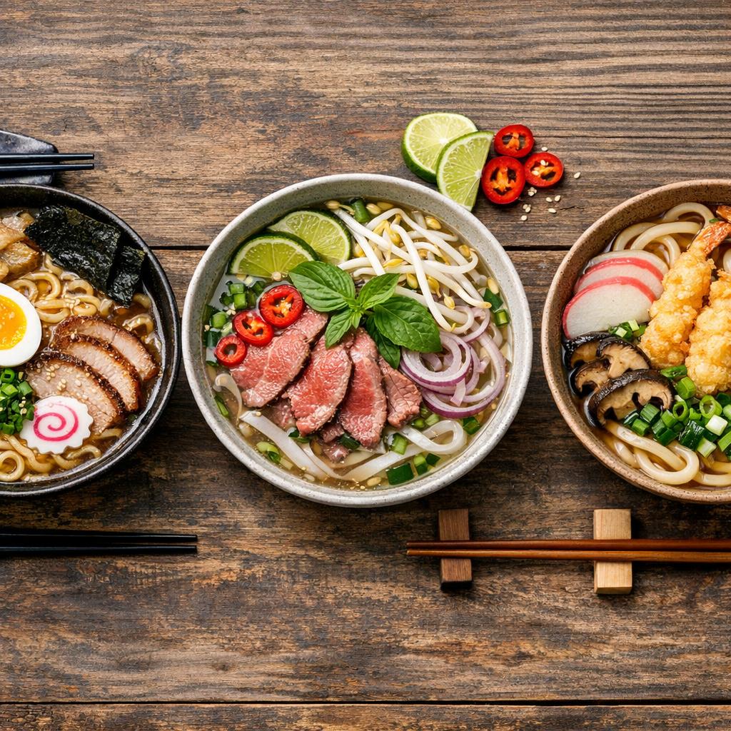 Ramen, pho, udon : les grandes soupes asiatiques